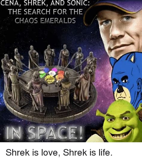 Cena Shrek And Sonic The Search For The Chaos Emeralds In Space Shrek