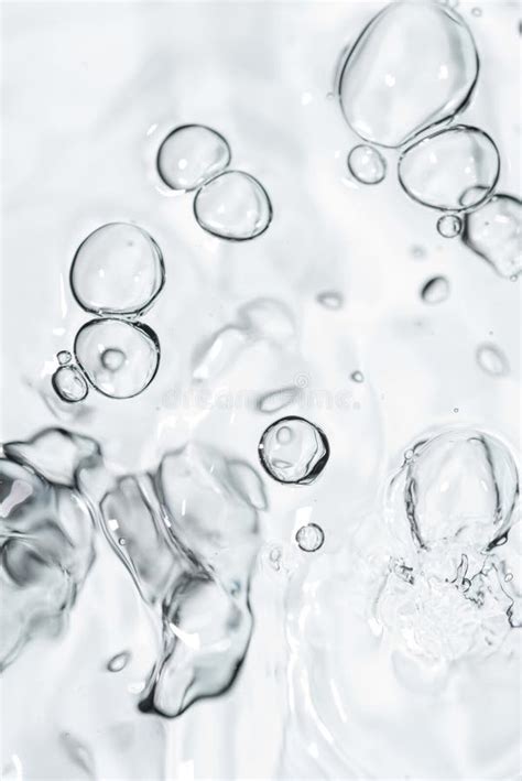 Clean Water And Water Bubbles On White Background Stock Photo Image