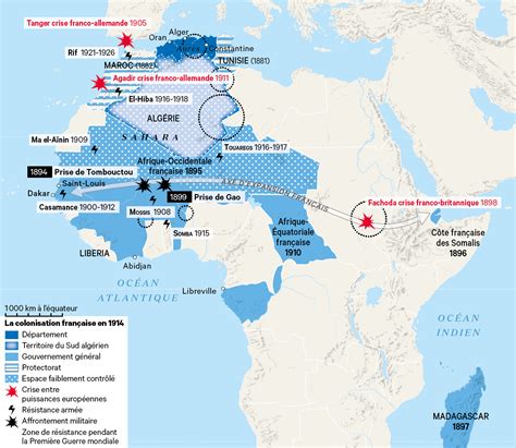 carte l empire colonial français en afrique en 1914 lhistoire fr