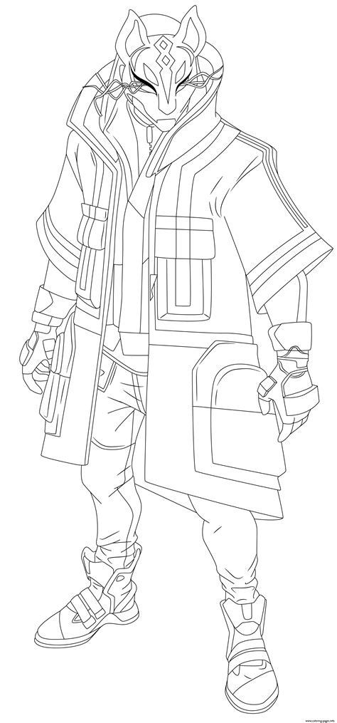 Drift Fortnite Hd Coloring Page Printable