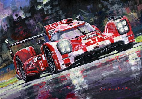 2015 Le Mans 24h Porsche 919 Hybrid Painting By Yuriy Shevchuk Pixels