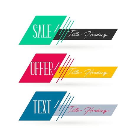 Free Vector Abstract Sale Banners Set Design