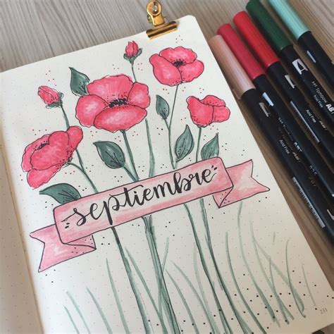 Para Dibujar En Tus Portadas Caratulas Bullet Journal Flower Images