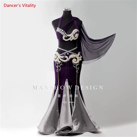 luxury belly dance suit 2018 new adult female sexy spandex performance costumes women dancing