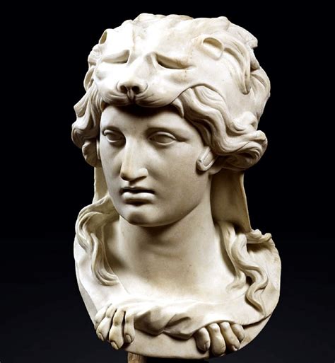 A Bust Of Alexander The Great Wearing As Helmet A Lion
