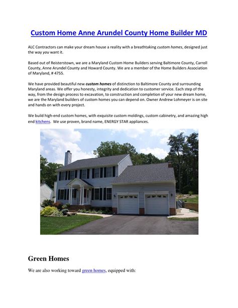 Custom Home Anne Arundel County Home Builder Md By Alccontractor Issuu