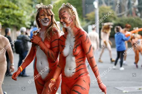Naked Runners Take Part Streak Tigers Editorial Stock Photo Stock
