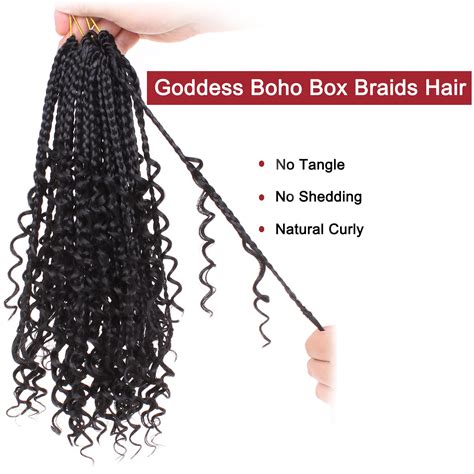 Xtrend 14inch 8packs Boho Box Braids Crochet Hair With Curly Ends