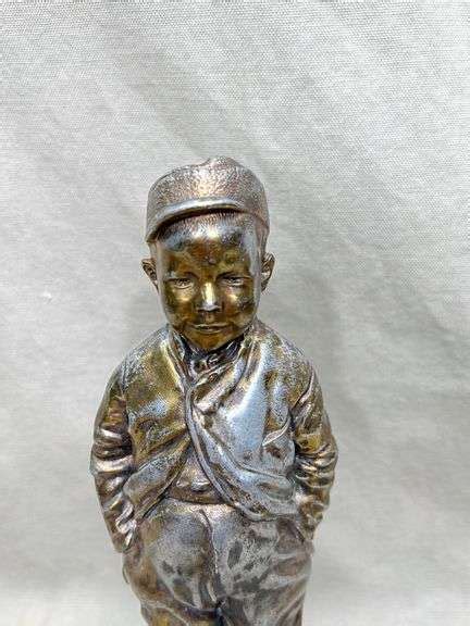 Antique Spelter Statue Of Whistling Boy Dixons Auction At Crumpton