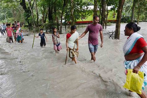 Third Wave Of Flood Hits Assam Affects 35000 People