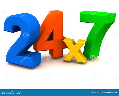 24x7 Or 24 Hour Support Stock Images Image 25758874