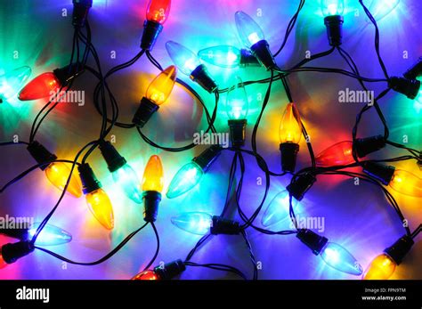 Scattered Modern Led Christmas Lights Stock Photo Alamy