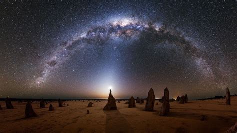 The Milky Way Over The Pinnacles In Nambung National Park In Western