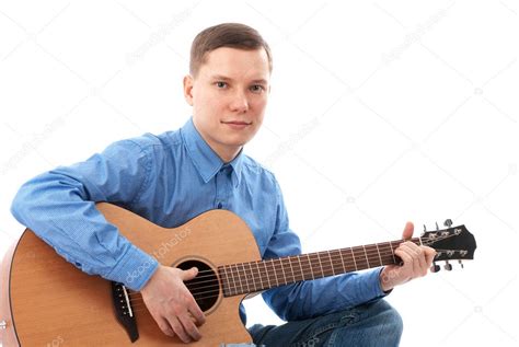 Man Playing An Acoustic Guitar — Stock Photo © Spaxiax 2759947