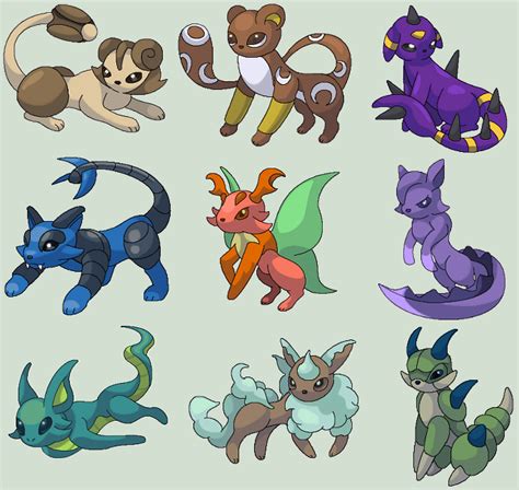 Eeveelution Concepts By Wooded Wolf On Deviantart