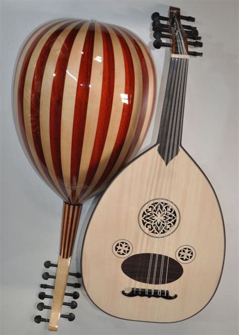 Handmade Arab Acoustic Turkish Oud Lute 11 Strings Walnut And Spruce