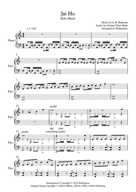 #piano #music #pianist #musician #guitar #pianocover #pianomusic #violin #classicalmusic #singer #musica #thepianoclass #pianonotes #pianolessons. Jai Ho Piano Notes | A.R. Rahman | Piano Solo Sheet Music PDF