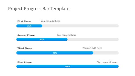 4 Step Progress Bar Design For Powerpoint Slidemodel Progress Bar