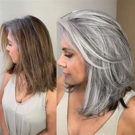 Transitioning To Gray Hair 101 New Ways To Go Gray In 2020 Hair