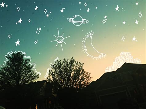 Aesthetic Sky Space Doodle Space Doodles Aesthetic Art Wallpaper