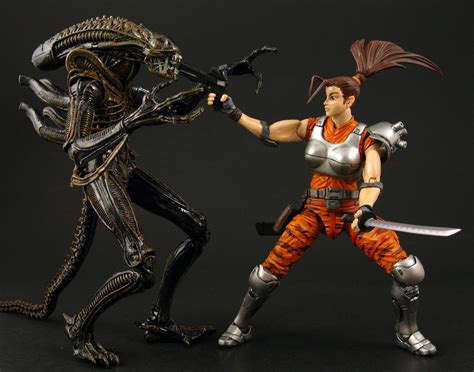 Custom Linn Kurosawa Capcom Aliens Vs Predator Arcade Game Neca 7 Avp Figure Ebay