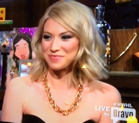Stassi Schroeders Watch What Happens Live Corset Pant And Chain Necklace Big Blonde Hair