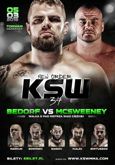 At the historic ksw 39 event in front of almost 58000 people two champion strongmen came head to head as mariusz. KSW 34: New Order - wyniki walk | FIGHT24.PL - MMA i K-1, UFC