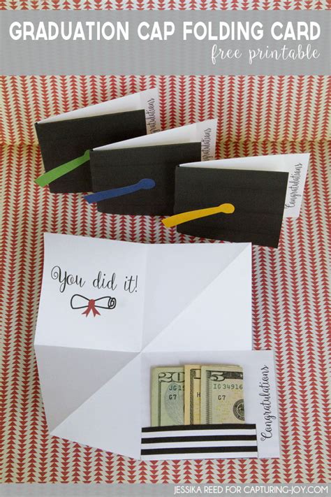 Graduation Cap Folding Card Free Printable Printable Templates