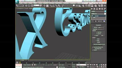 Learn Autodesk 3ds Max Chapter 5 Creating 3d Text From 2d Text