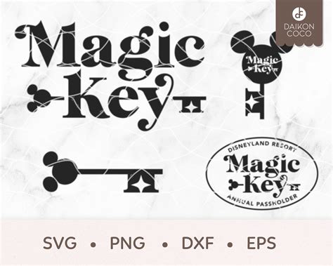 Magic Key Svg Mouse Magic Key Svg Dl Theme Park Annual Etsy Uk
