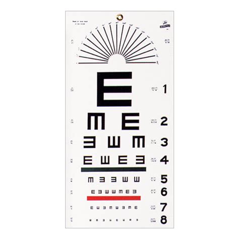 Wall Mount Eye Test Chart Illiterate Tumbling E 44241