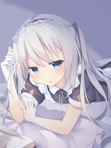 Download 1536x2048 Anime Girl Lying Down Loli White