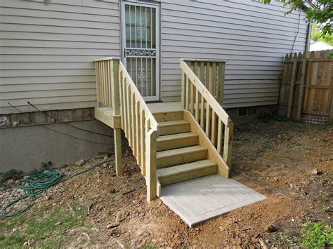 Simple Deck Stairs Landing Design Ideas Home Building Plans 162938