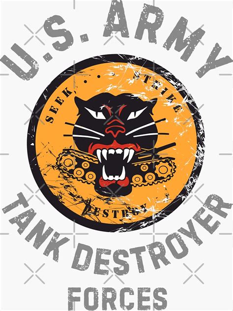 Us Army Tank Destroyer Forces Sticker By Faawray Redbubble