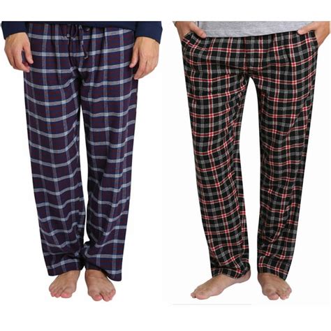 Sleephero Adult Mens 2 Pack Flannel Pajama Jammies Pants Americana Plaid Classic Plaid M