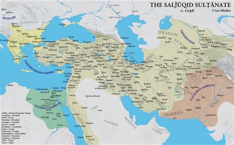 Map Of Seljuk Sultanate 1096 Ad Historical Maps Map History