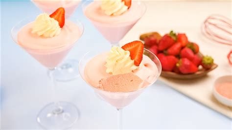 Strawberry Cream Jello Dessert Low Carb Flummery 2 Ingredient Keto