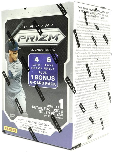 2021 Panini Prizm Baseball 7 Pack Blaster Box Green Prizms Da Card World