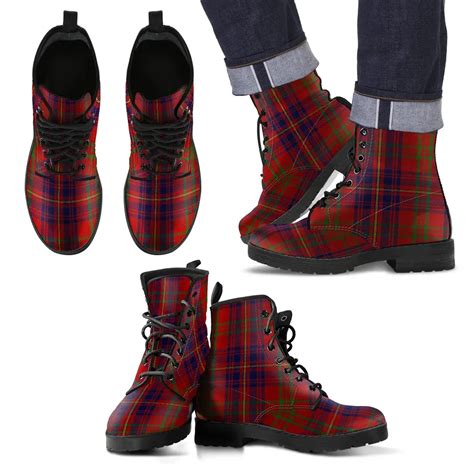 Scottish Walker Clan Crest Tartan Leather Boots