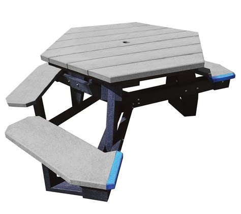 Ada Hexagon Picnic Tables Recycled Plastic