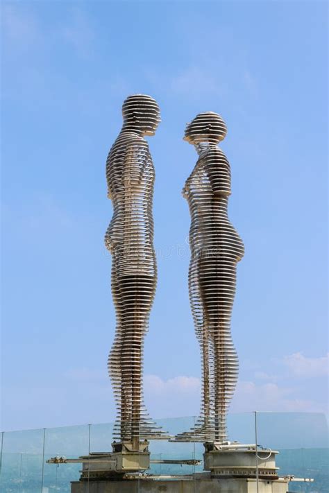 Moving Metal Sculpture Titled Man And Woman Or Ali And Nino Editorial