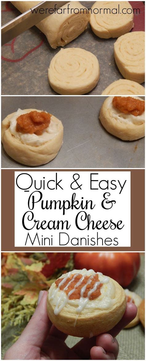 Cream cheese and pumpkin pie come together to take the thanksgiving classic and give it a delightful and delicious swirl. Quick & Easy Mini Pumpkin Cream Cheese Danishes | Far From ...