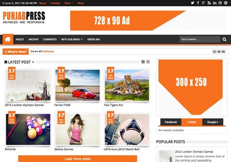 Introduce news features, broadcasters & logos with ease! Punjab Press Responsive v3 Blogger Template 2014 Free Download