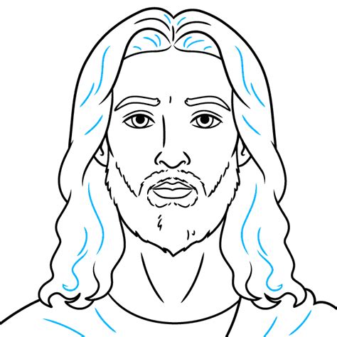 How To Draw Jesus Face Really Easy Drawing Tutorial
