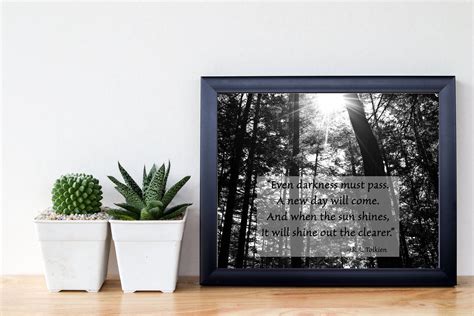Samwise Gamgee Quote Even Darkness Must Pass Jrr Tolkien Etsy