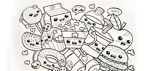 Cute Kawaii Food Coloring Pages Posted By Ryan Anderson