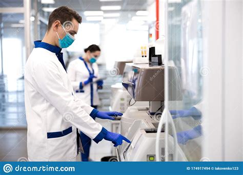 Scientist Doing Molecular Allergy Diagnostics In Laboratory Stock Photo