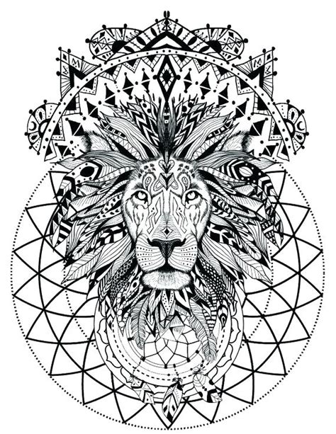 Lion Mandala Coloring Pages At Free