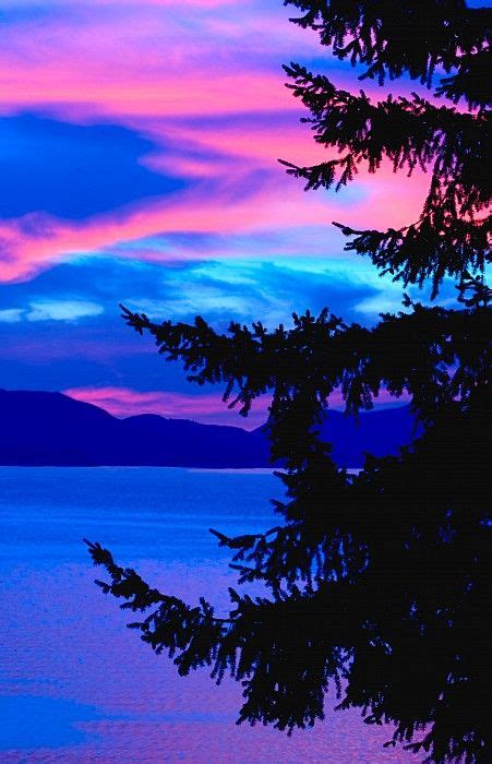 Pink And Blue Sunset Amazing World Blue Sunset