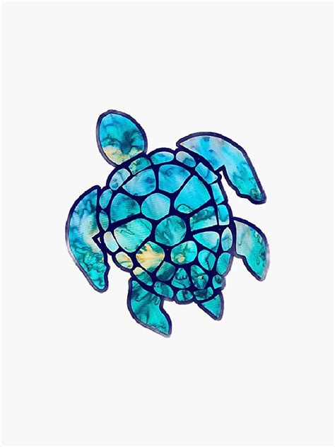Sea Turtle Sticker Sticker For Sale By Rileyobrienn Redbubble